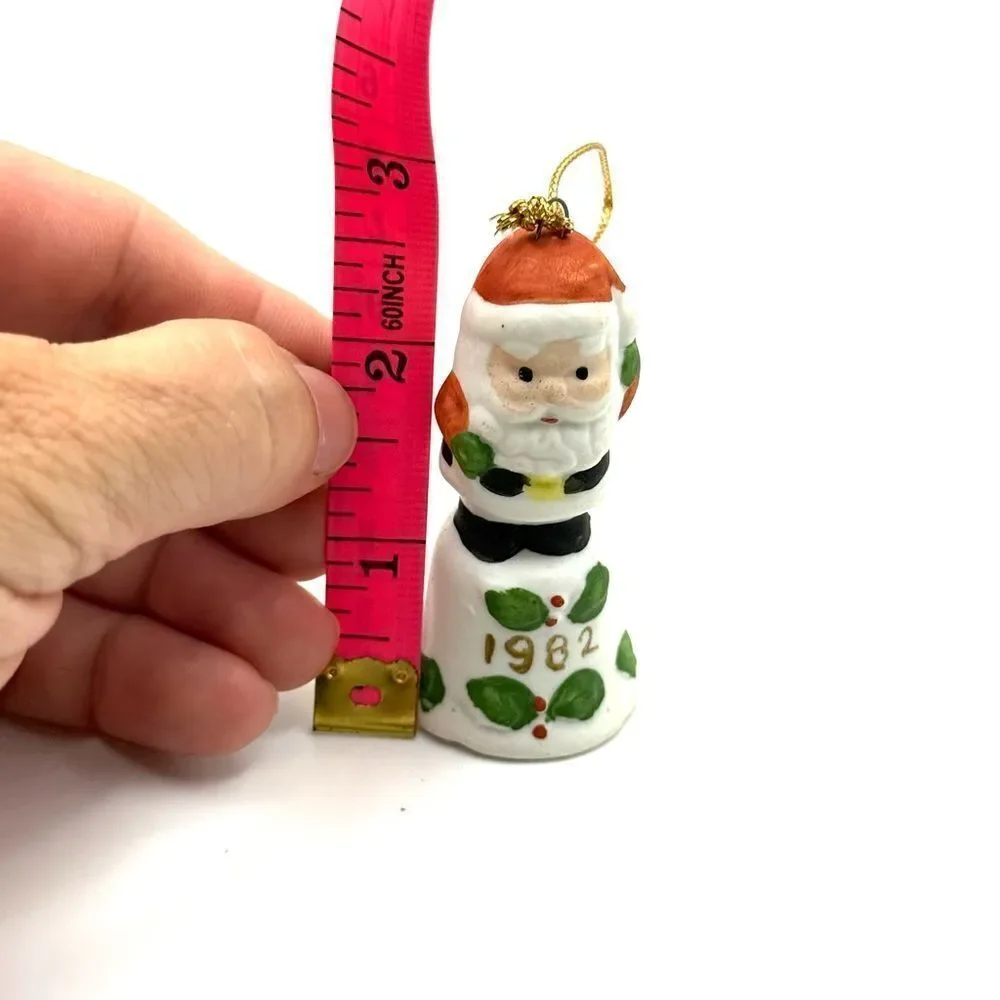 Enesco Santa Claus Shaped Holiday Christmas Tree Ornaments Vintage